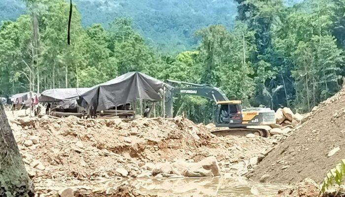 Excavator Bebas Beroperasi, Tambang Ilegal Karya Mandiri Kebal Hukum ?