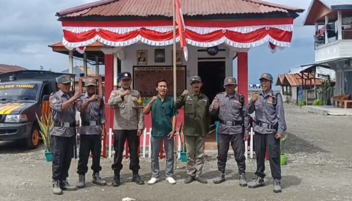Satlinmas Ulatan Dapat Pembinaan dari Polsek Tomini