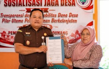 Pemdes Pebounang Teken MoU Bersama Cabjari Parimo di Tinombo